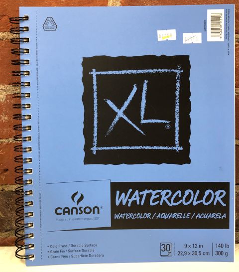 Canson XL Watercolor Paper Book AQUARELLE Coil Book 30Sheets 300g